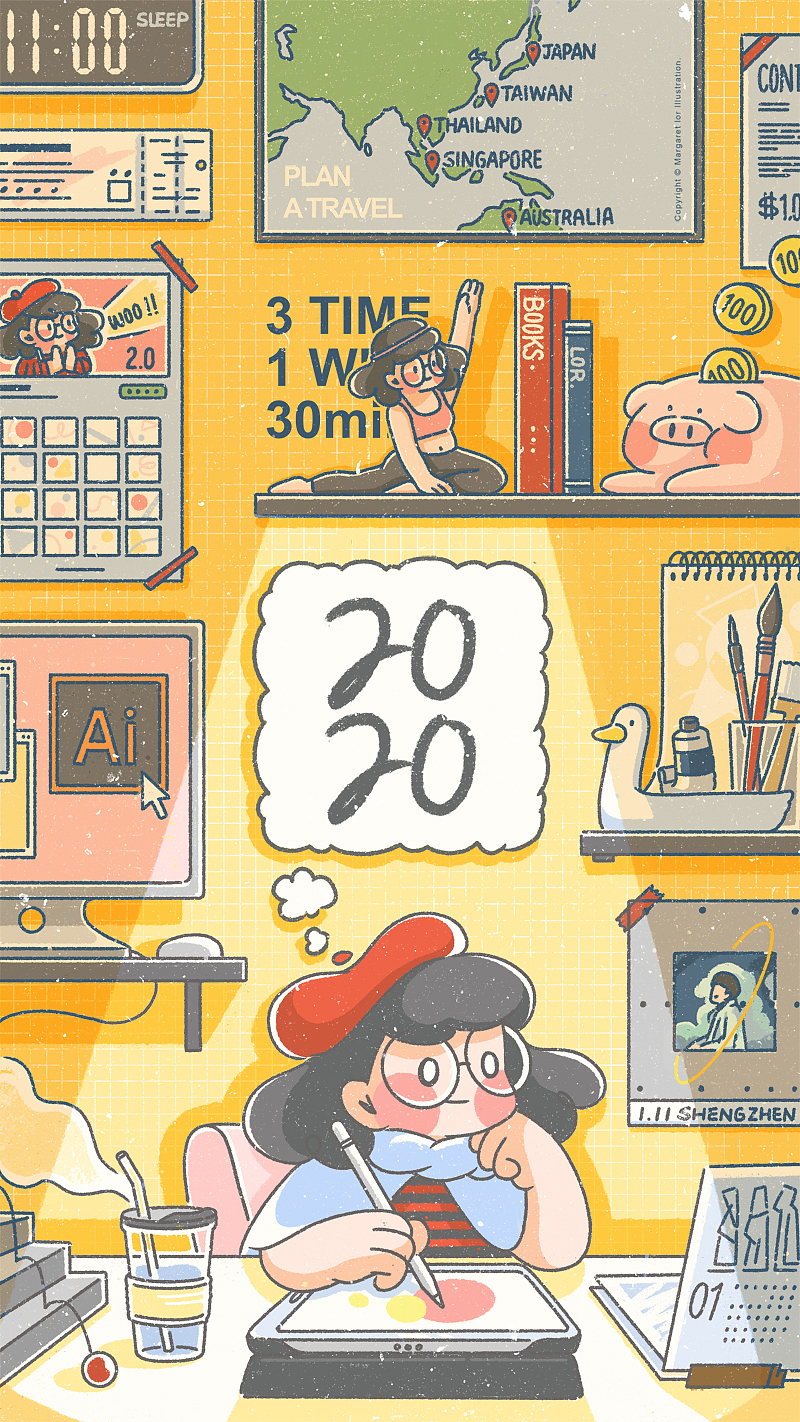 「2020」请接收我的心愿吧！（图ZMTkxNzA0ODg4） - 创作习作 - 站酷设计师margaretlor原创素材 - 站酷ZCOOL