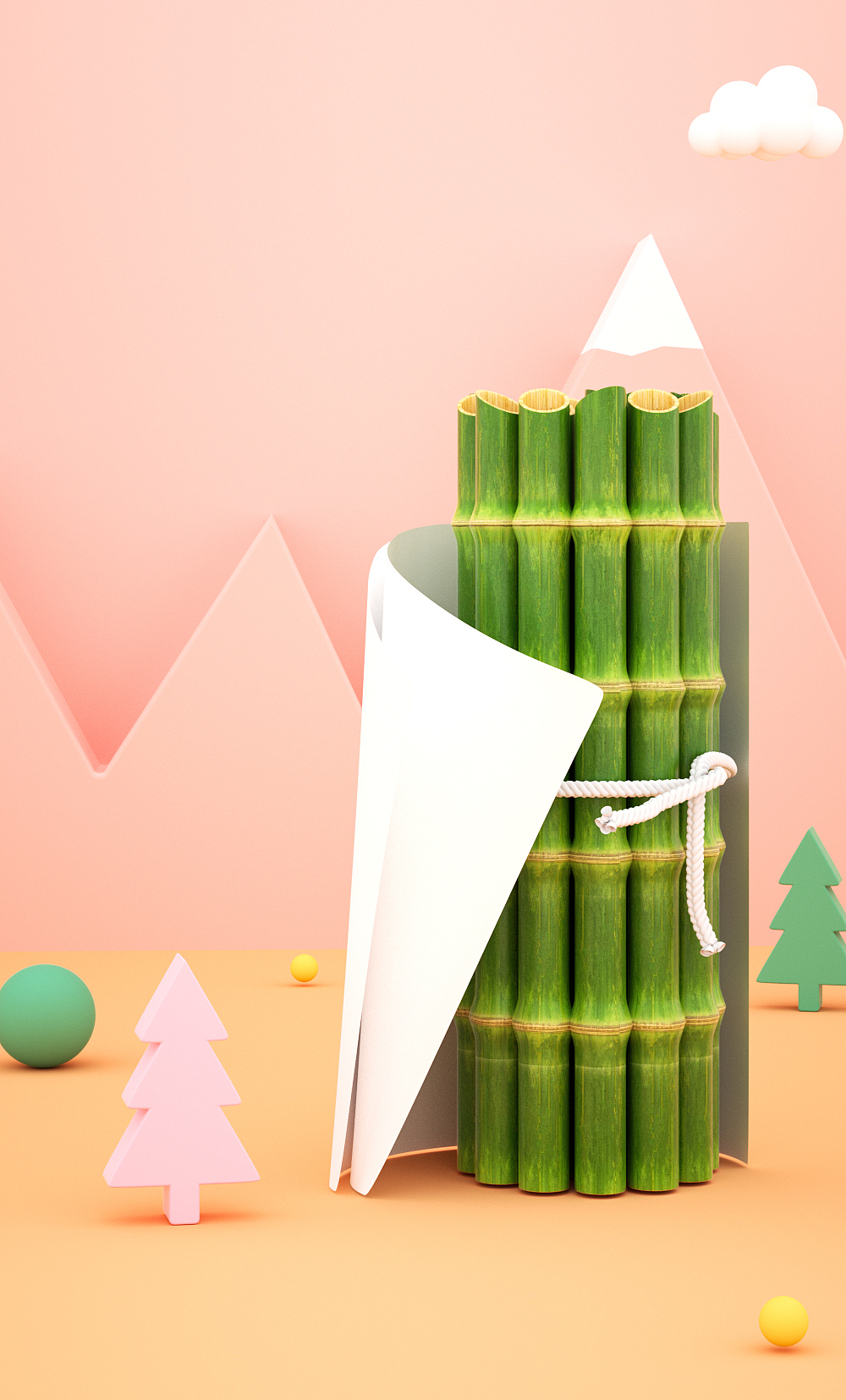 c4d抽纸/白色抽纸/抽纸