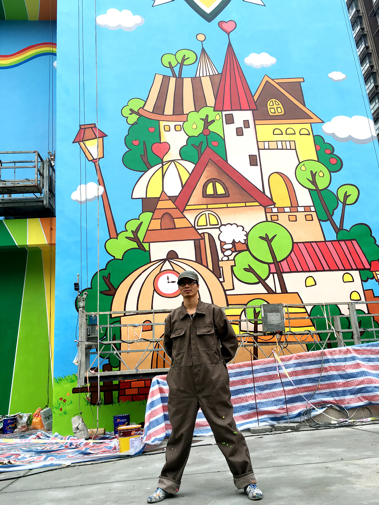 新空间墙绘艺术装饰, 墙绘学校 彩绘幼儿园