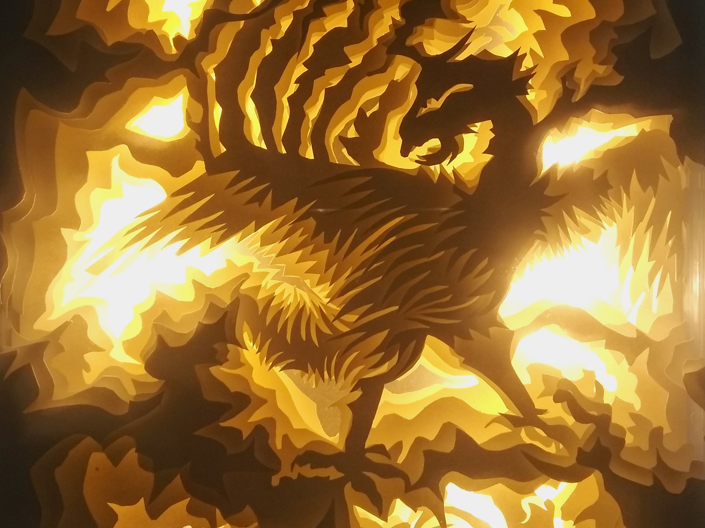 光影纸雕-凤凰_照九霄-站酷zcool