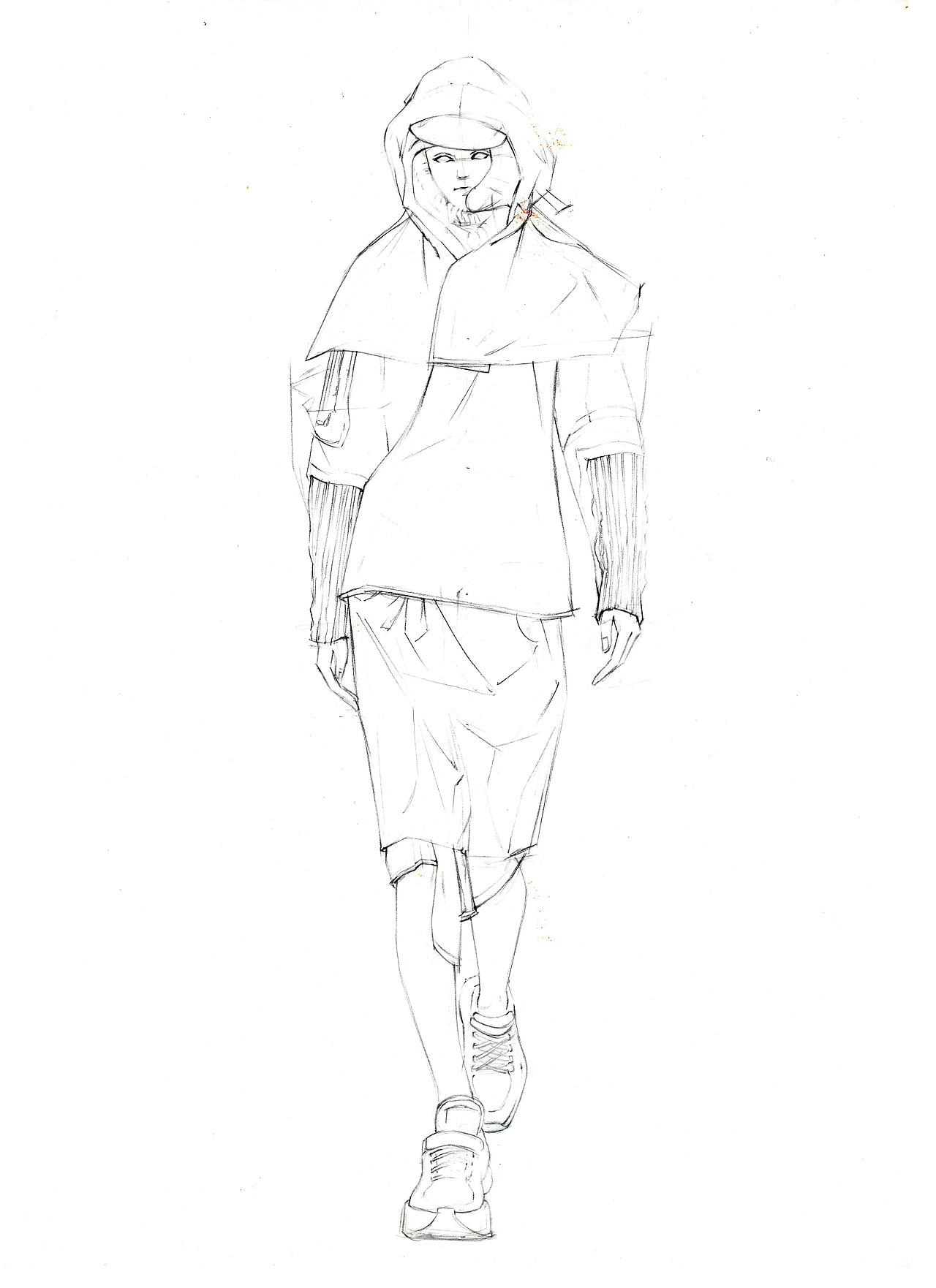 马克笔时装画——pu透明材质表现