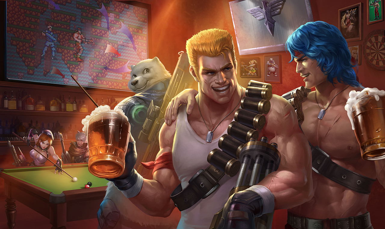 为游戏《魂斗罗 归来》创作的美宣图