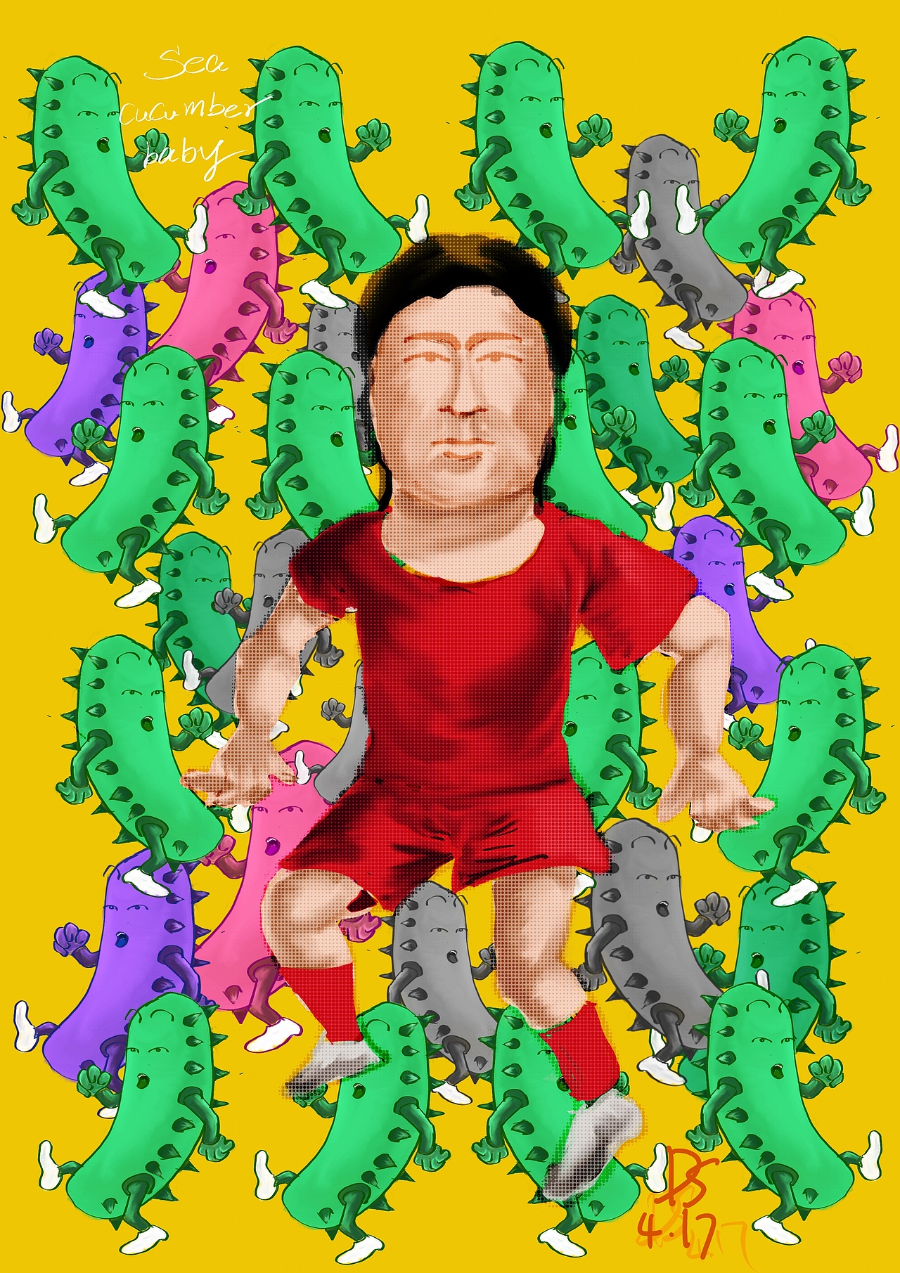 come on！ sea cucumber baby（图ZMjk3ODAxMTA4） - 新锐潮流插画 - 站酷设计师大帅Ds原创素材 - 站酷ZCOOL