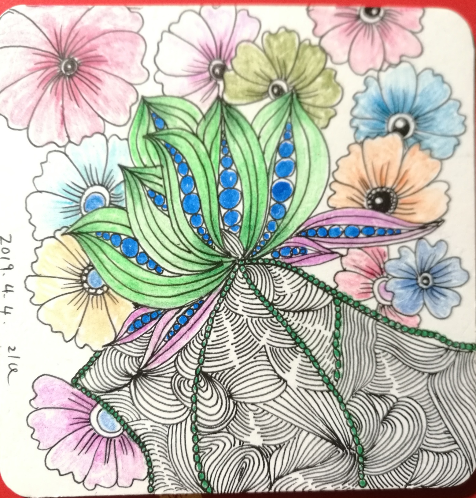 涂鸦禅绕画(155)|平面|图案|空谷幽l - 原创作品 - 站酷 (zcool)