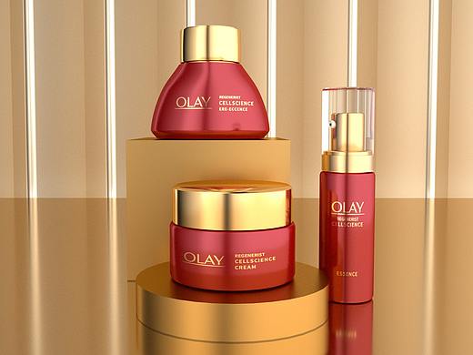 olay化妆品c4d临摹练习 建模oc渲染