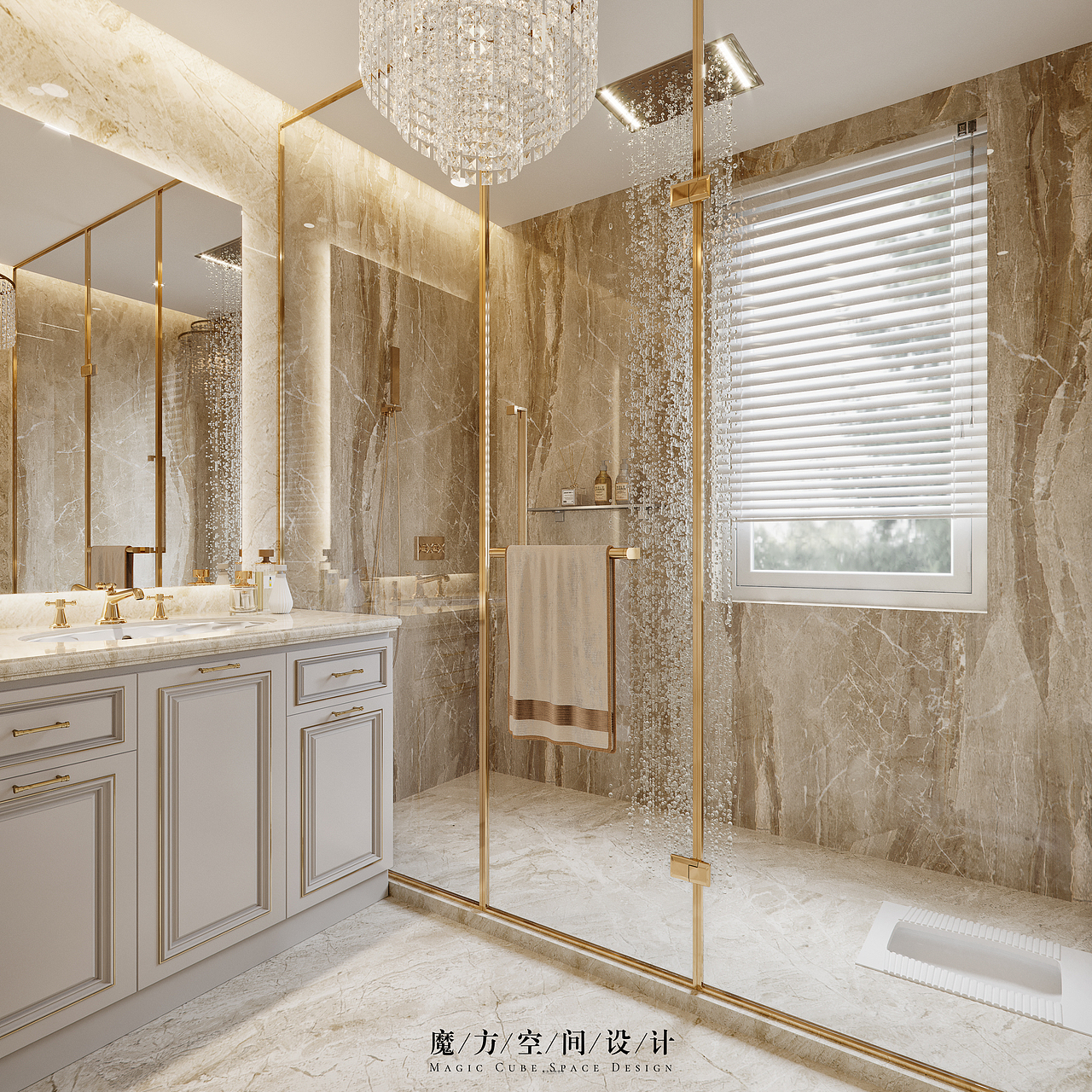 【魔方】法式轻奢•贵州遵义别墅项目（图ZMjE2NzMyMjQ4） - 家装设计 - 站酷设计师魔方空间设计原创素材 - 站酷ZCOOL