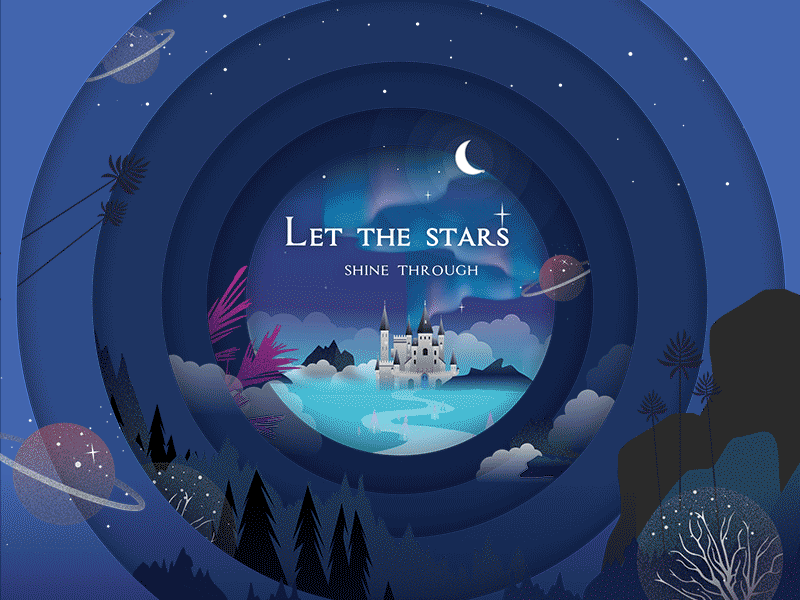 活动H5 - Let the stars shine your college（图ZMTI3MjM5MzY4） - 主题/皮肤 - 站酷设计师焱小玖原创素材 - 站酷ZCOOL