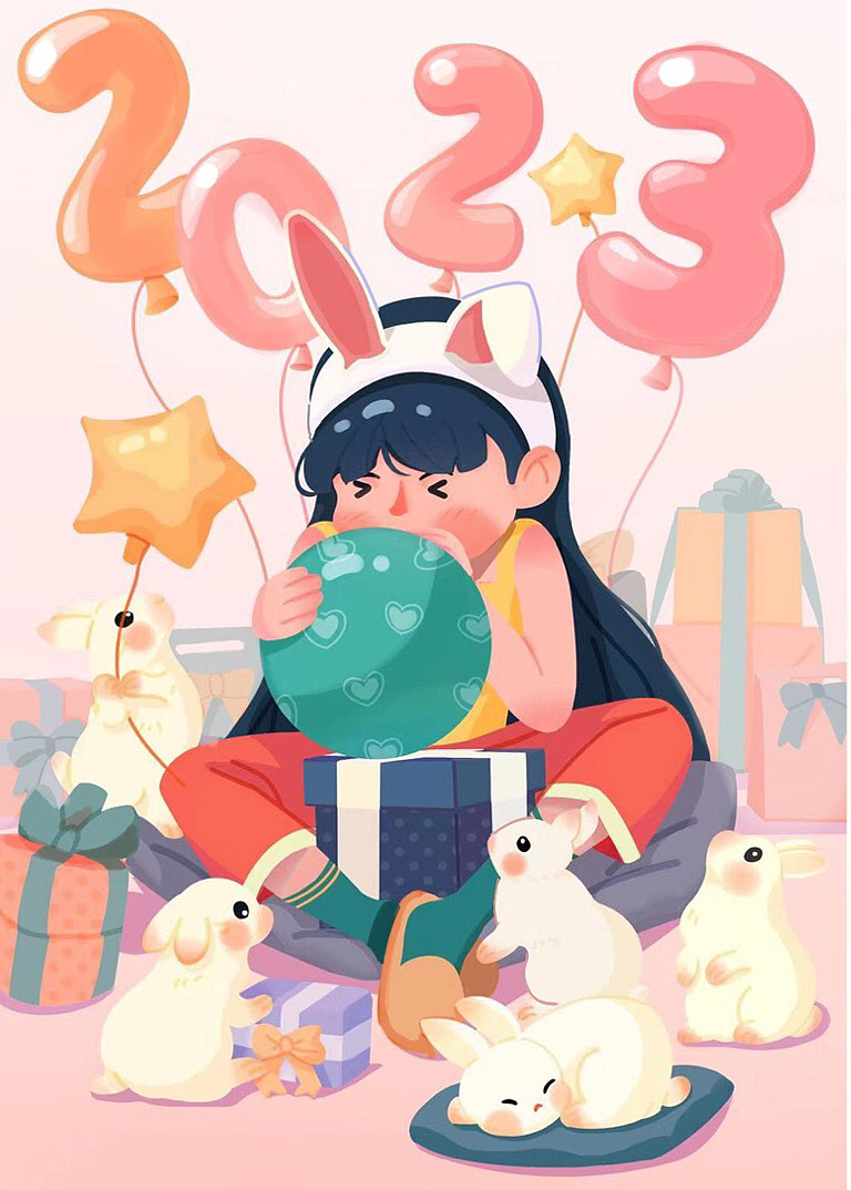 快过年了，兔年快乐（图ZMzI4MDE1NDg0） - 商业插画 - 站酷设计师惡童製慥soulchan原创素材 - 站酷ZCOOL