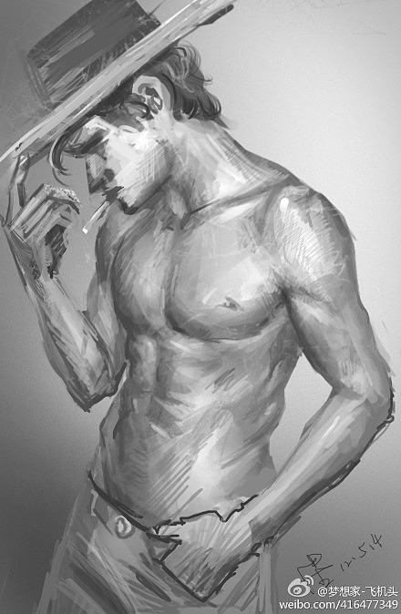 吸烟的男人