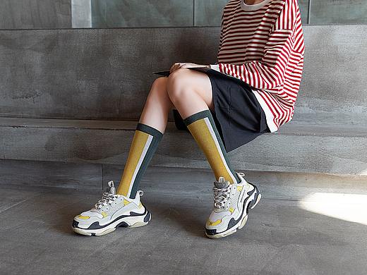 2019秋冬女袜小腿袜潮袜INS风学生