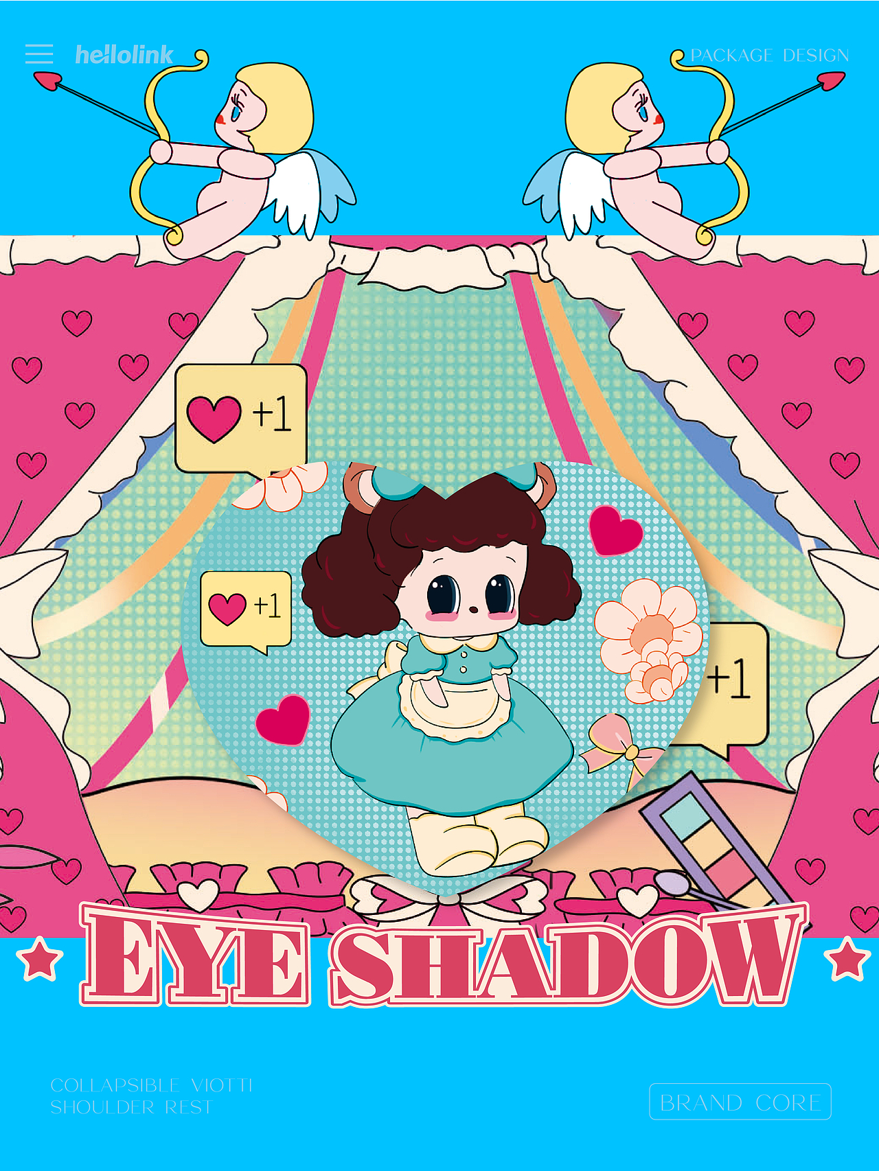 Hellolink｜彩妆品牌包装设计 眼影盘设计 插画设计（图ZMjkwOTI3NjE2） - 包装 - 站酷设计师你好美妆品牌设计原创素材 - 站酷ZCOOL