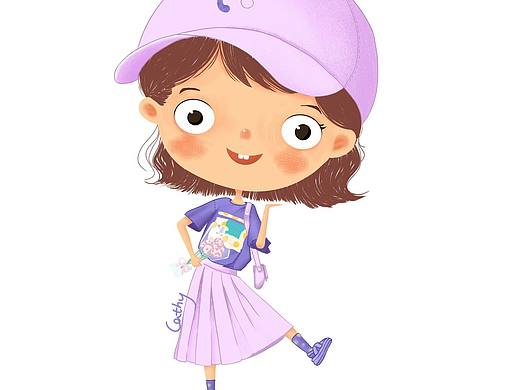多巴胺女孩穿搭|手绘头像|头像插画