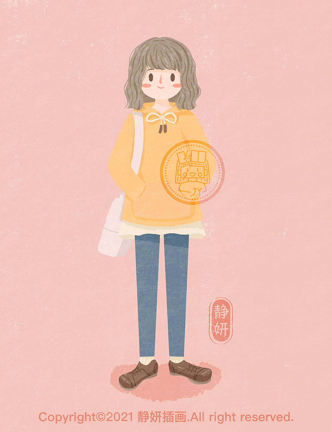 可爱女孩系列插画（图ZMjUyMTU1NDky） - 商业插画 - 站酷设计师静妍插画原创素材 - 站酷ZCOOL