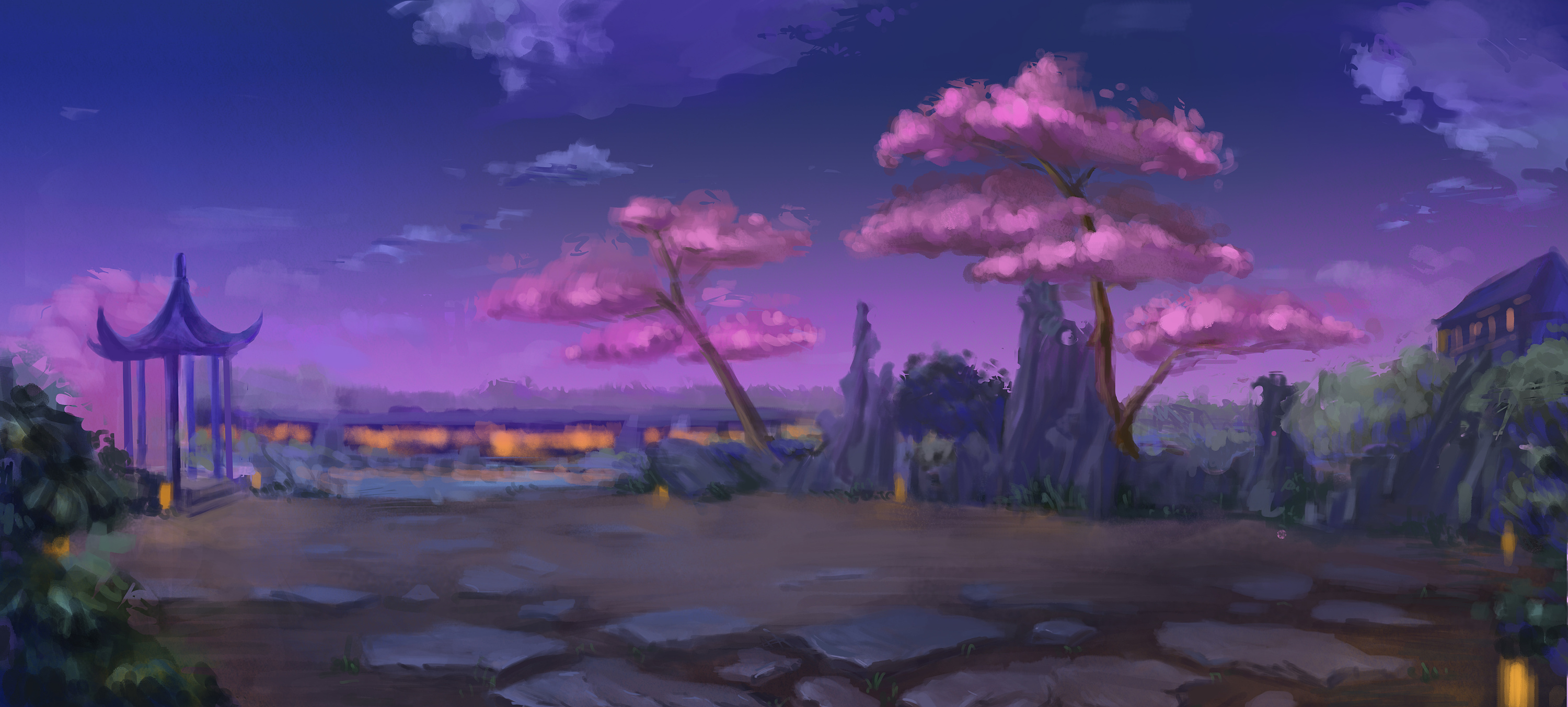 《明月诀》背景|插画|游戏原画|小魔鸭 - 原创作品 - 站酷 (zcool)