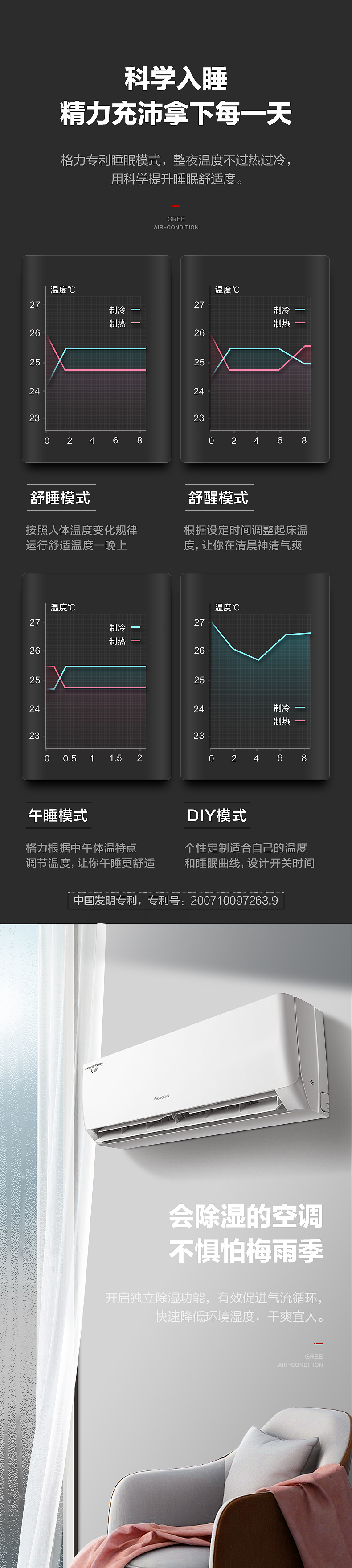 格力双11主推天丽空调描述/详情页（图ZMjQ0MjY2OTY4） - 电商 - 站酷设计师肯德基在逃汉堡包原创素材 - 站酷ZCOOL