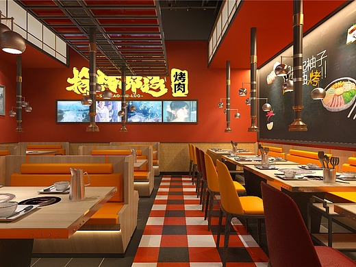 烧烤店logo设计|上海烧烤店室内装修|烧烤店铺装修风格