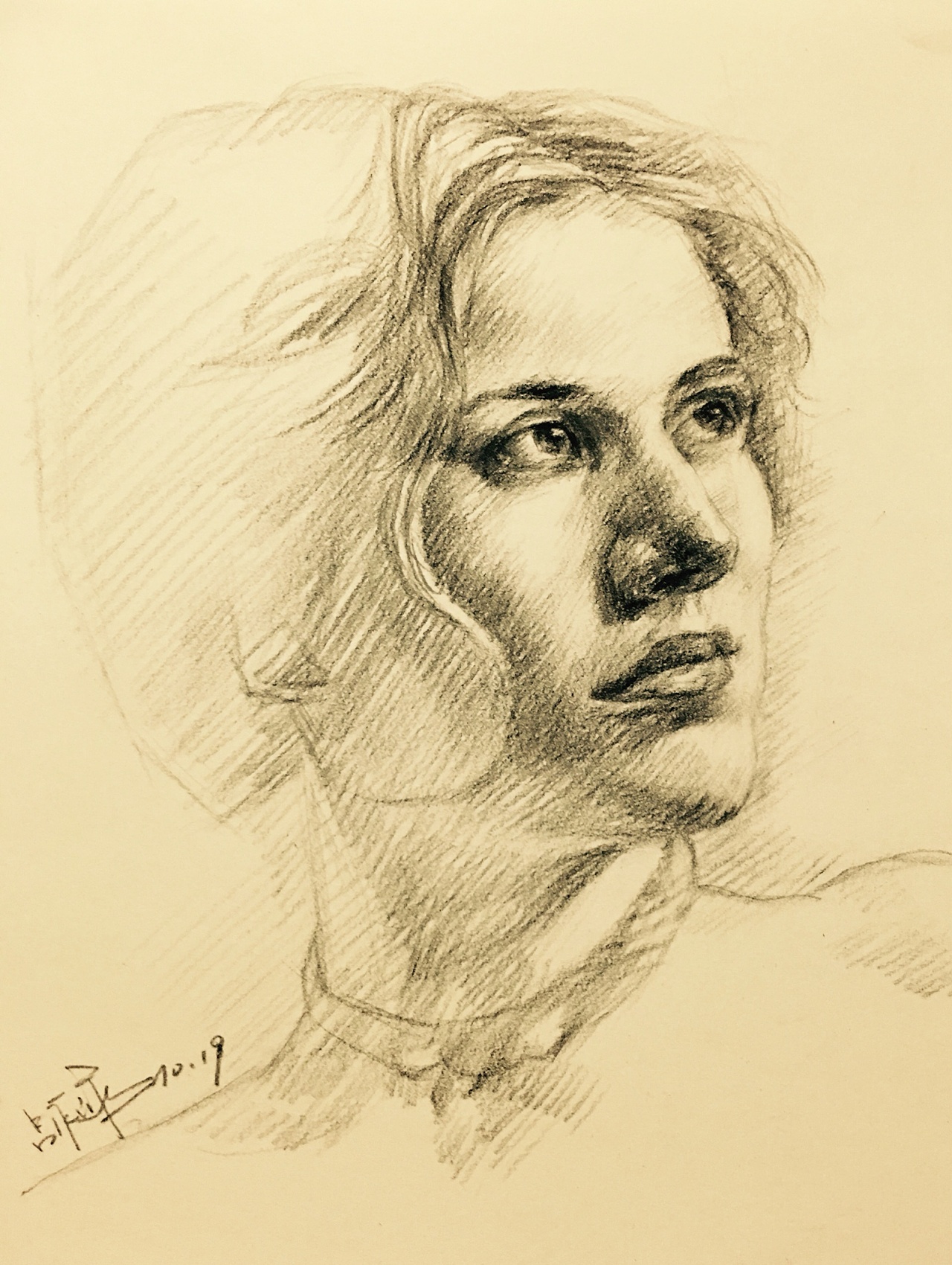 素描人像|纯艺术|绘画|lv815602 - 原创作品 - 站酷 (zcool)