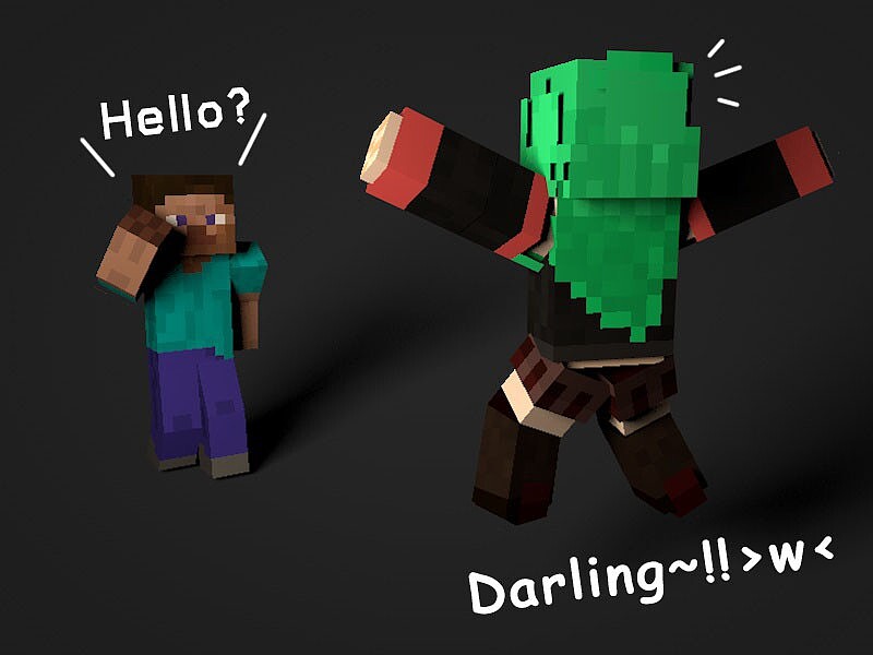 Minecraft人物模型(Miku篇)