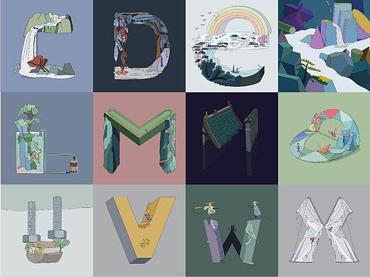 26个字母26张插画