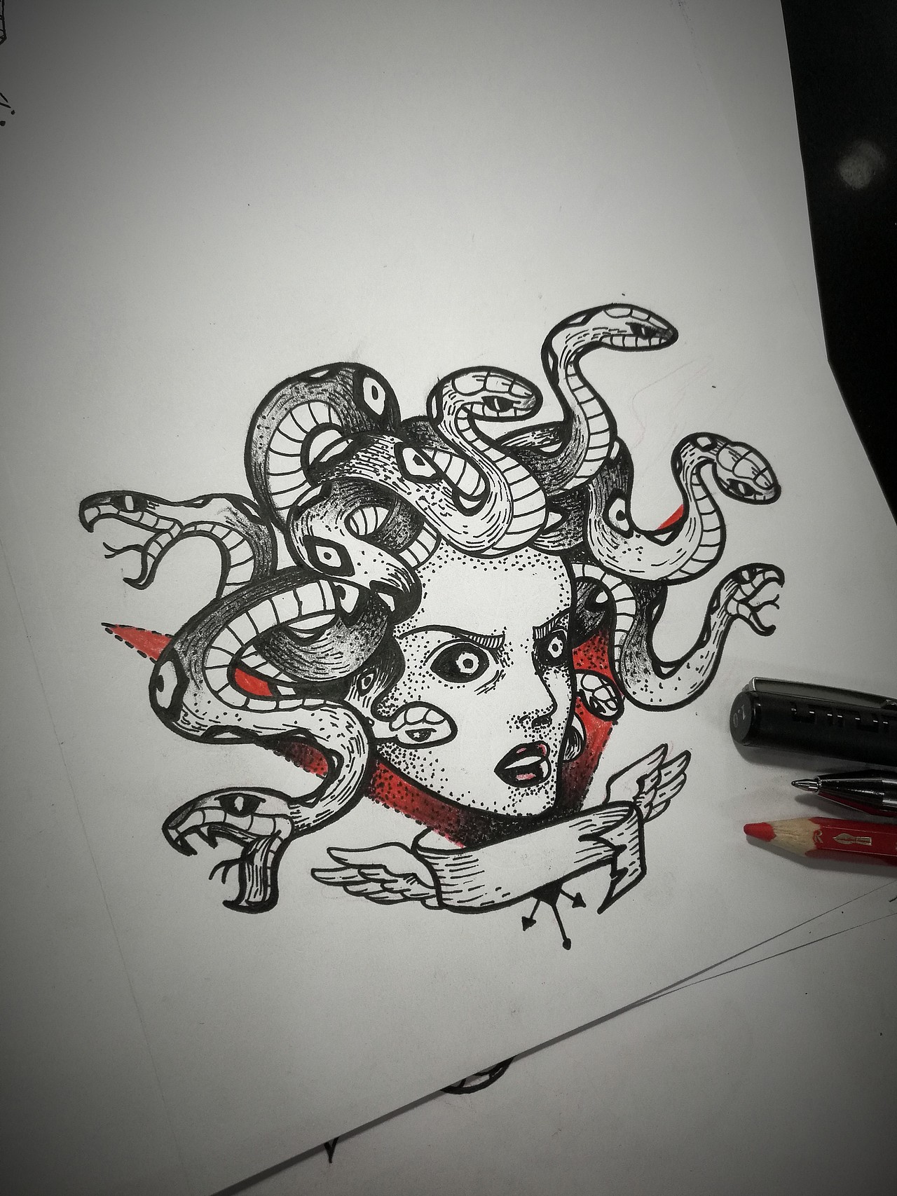 近来画的纹身手稿