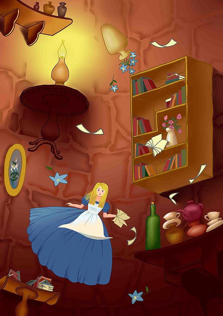 商业插画《爱丽丝梦游仙境》