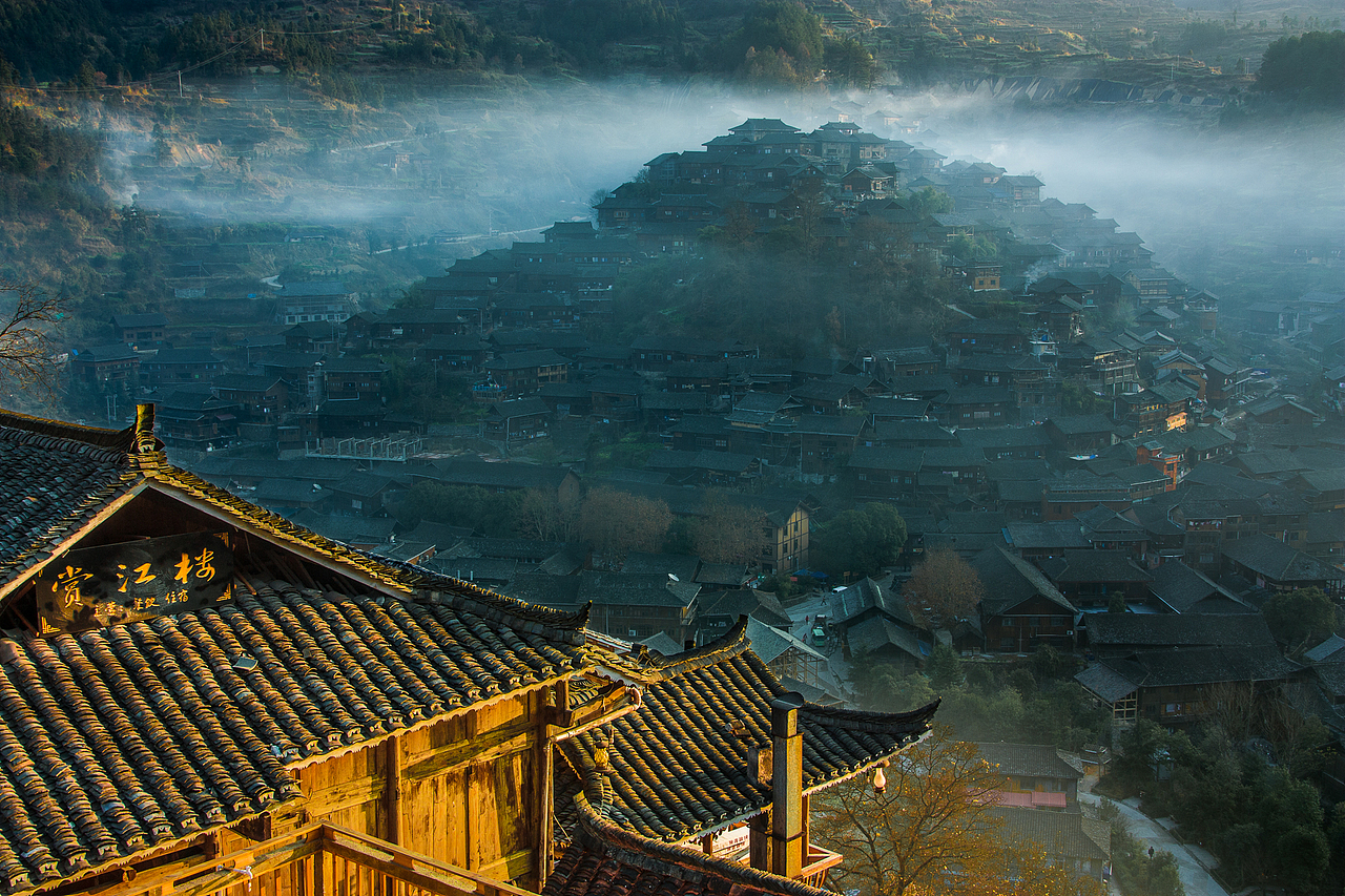 西江千户苗寨（图ZMjk5MzEyODg=） - 风光摄影 - 站酷设计师上古清茗原创素材 - 站酷ZCOOL