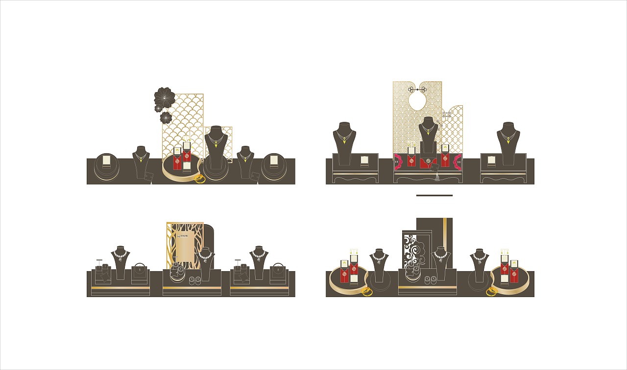 橱窗珠宝展示道具|空间|展陈设计|千与千寻_angel_原创作品-站酷zcool