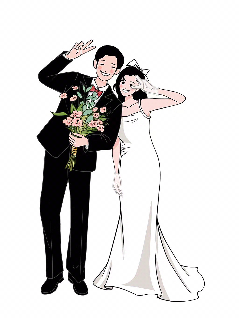 ！！手绘风婚礼请柬太太太太太好用了吧！！超爱（图ZMzUyNzY5NzY4） - 商业插画 - 站酷设计师苯苯猪原创素材 - 站酷ZCOOL