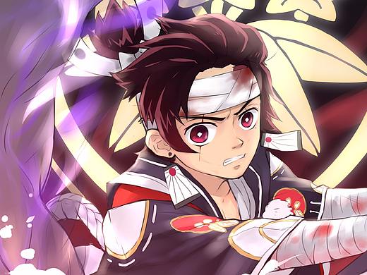 【可能坑了的创作】鬼灭之刃X阴阳师（个人主页-ZNDEzODc3NzY=） - 创作习作 - 站酷设计师不会画画的俊菊原创素材 - 站酷ZCOOL