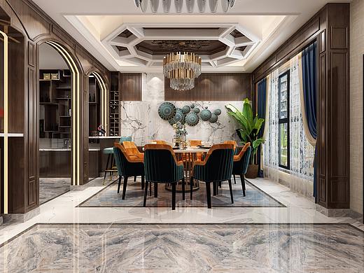 美式别墅效果图