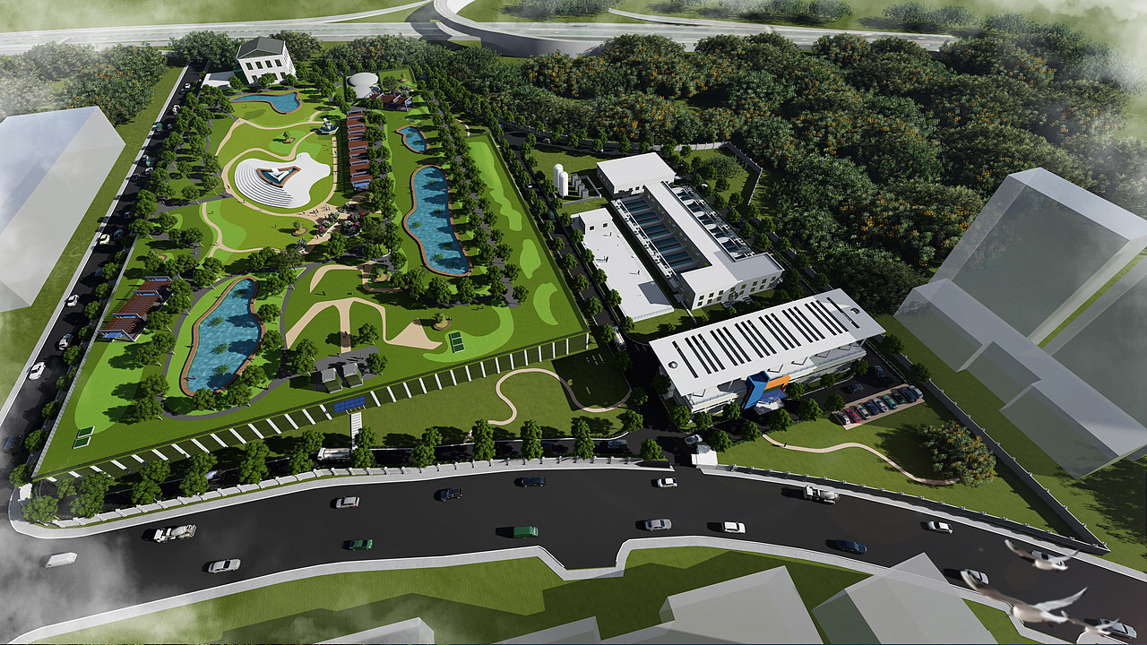 净水厂效果图（图ZMTc2NjMzNDA0） - 建筑/空间 - 站酷设计师洋洋张原创素材 - 站酷ZCOOL