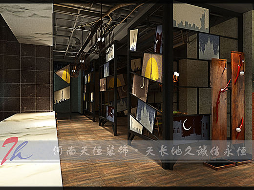 郑州火锅店设计案例效果图-虾欢鱼乐火锅店设计