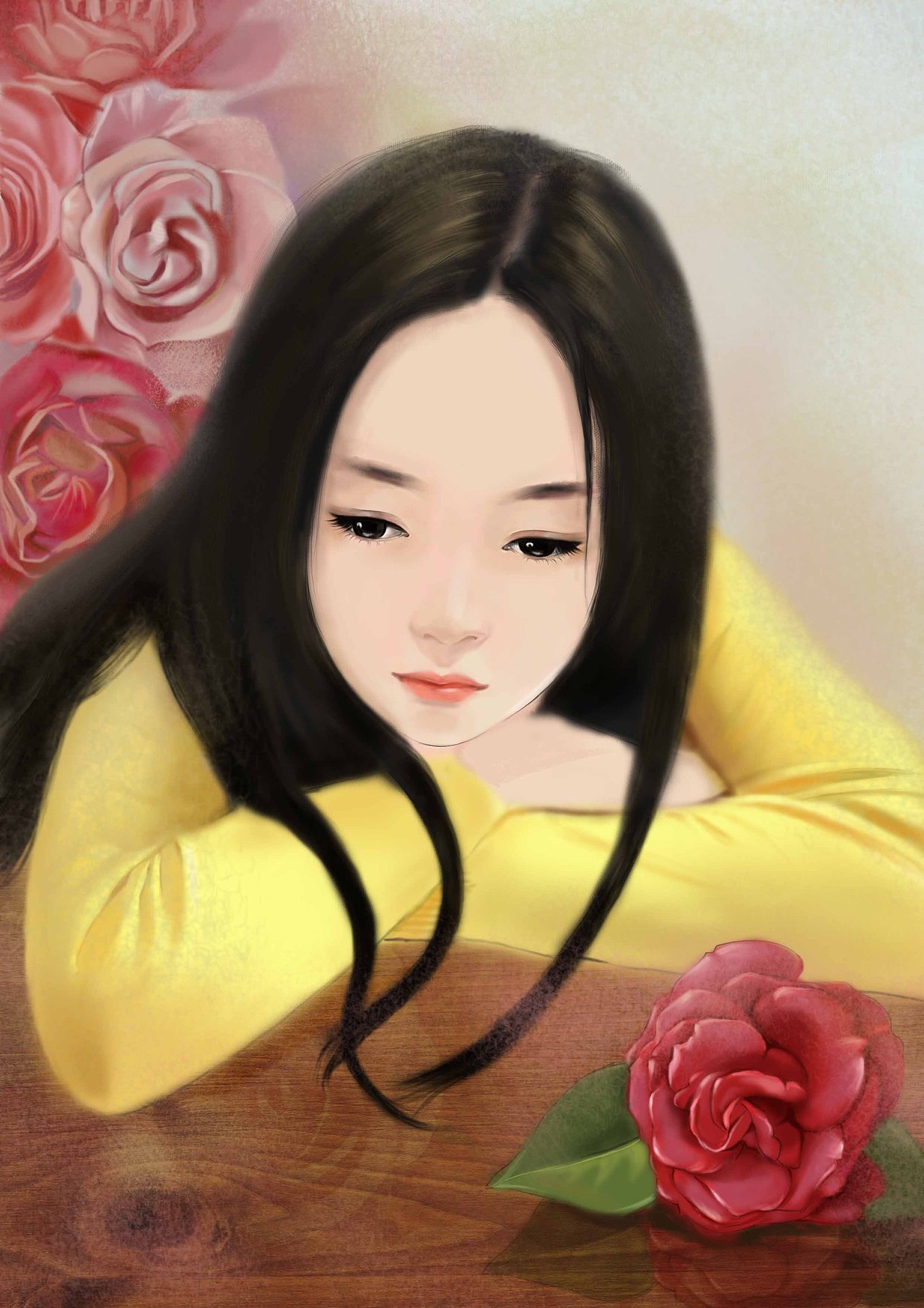 古风美女（图ZMTEzODA0NjQ=） - 商业插画 - 站酷设计师蔡瑶CY原创素材 - 站酷ZCOOL