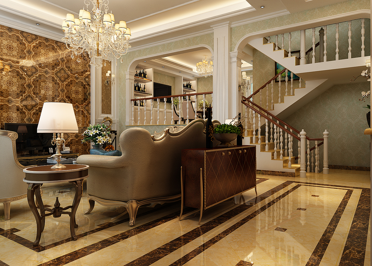 肥城桃源名郡别墅300平效果图