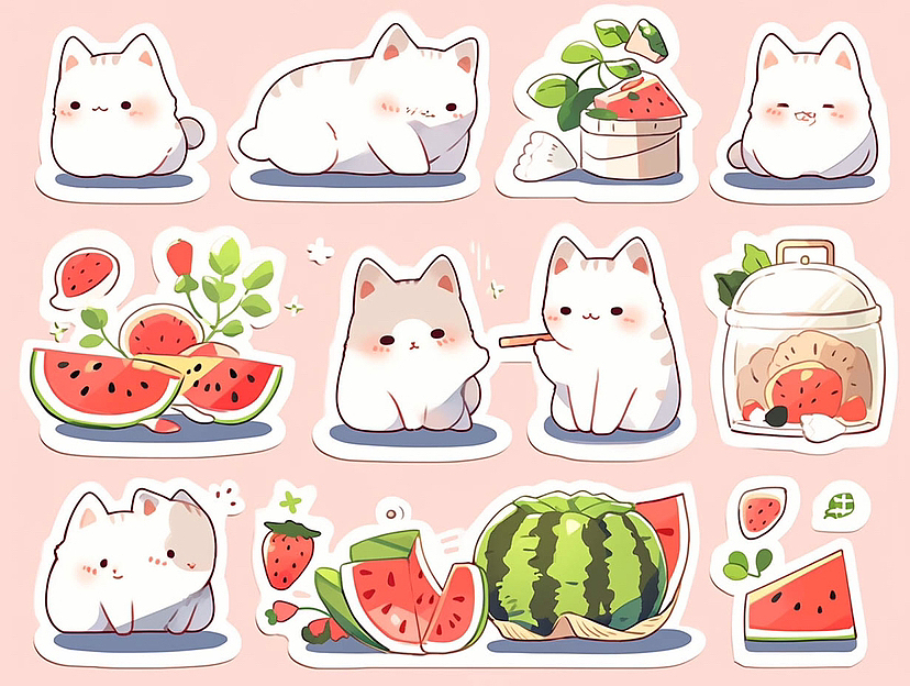 midjourney~手帐贴纸