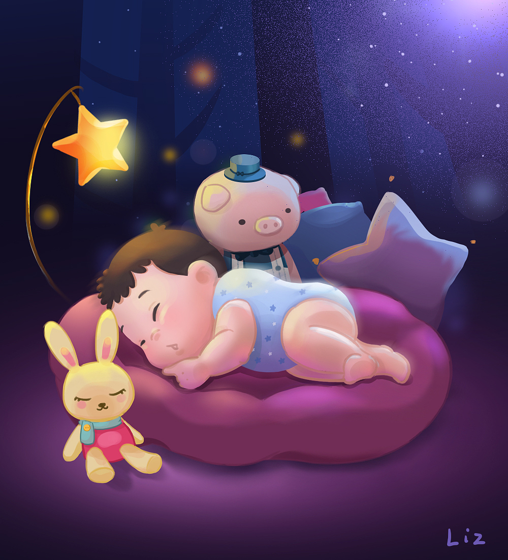 晚安小树（图ZMTgwMDExMDg0） - 创作习作 - 站酷设计师PositiveLiz原创素材 - 站酷ZCOOL