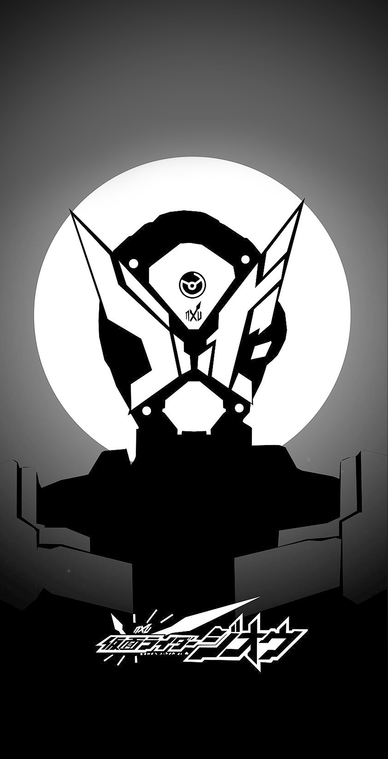 假面骑士黑白剪影