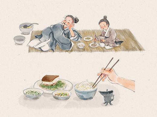 板绘仿国画/古代人的吃喝玩乐