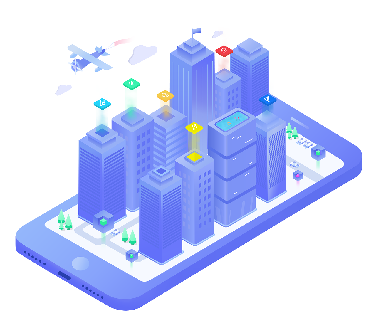 2.5d等距视角城市建筑