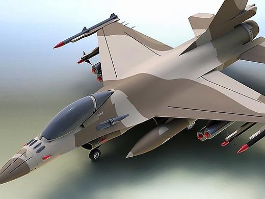 F16战斗机机械渲染图