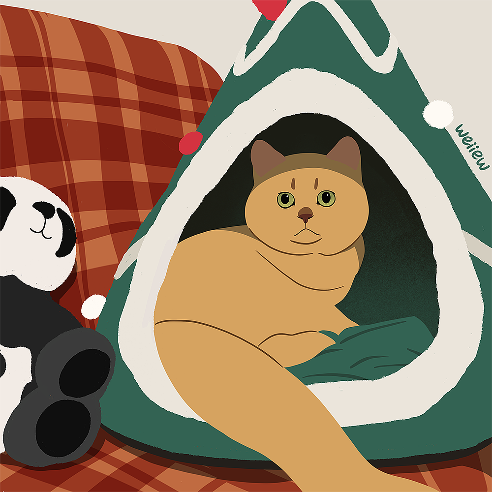 2021画的猫（图ZMjgzNTE4ODMy） - 艺术插画 - 站酷设计师童壮壮weiiew原创素材 - 站酷ZCOOL