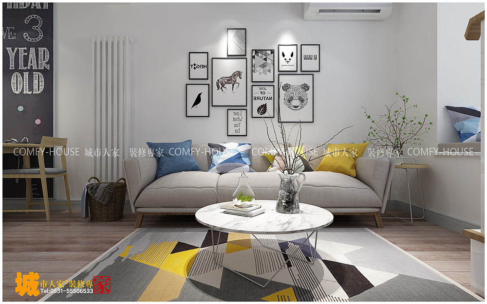 居易香桔市北欧风格装修效果图，旧房翻新（图ZMTA5MDE3NTY4） - 家装设计 - 站酷设计师济南城市人家原创素材 - 站酷ZCOOL