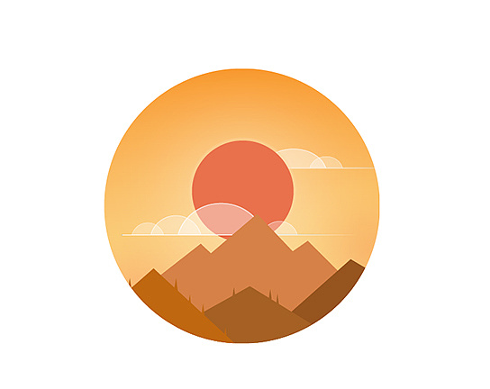 ai插画练习《日月星辰》