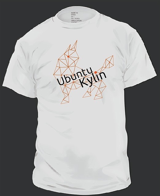 Ubuntu Kylin 社区周边T恤衫设计稿（图ZMzc4ODg4ODA=） - 休闲/流行服饰 - 站酷设计师undine_z原创素材 - 站酷ZCOOL