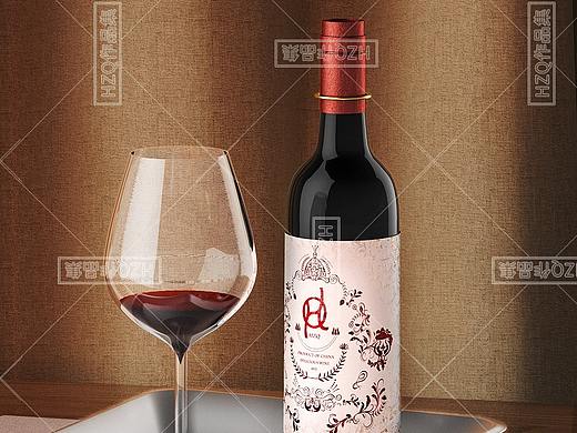 C4D-红酒瓶练习（个人主页-ZNTg0NjY0NDA=） - 其他三维 - 站酷设计师露543原创素材 - 站酷ZCOOL