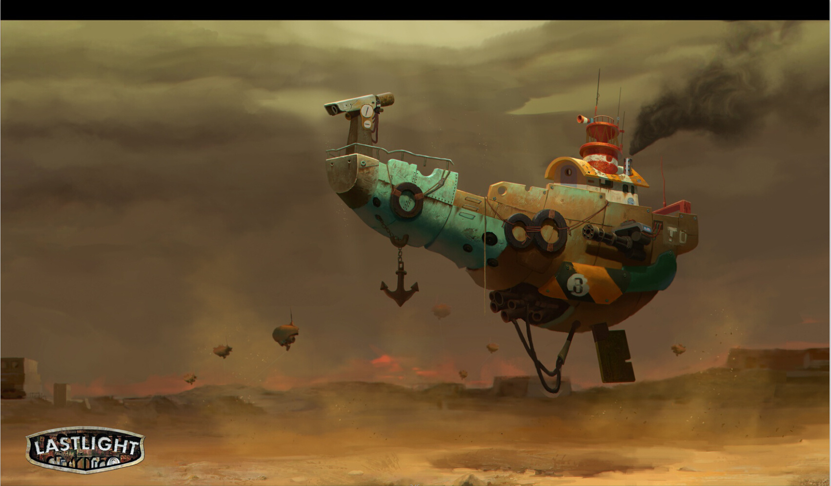 【无水印版】学生作品————欧美风飞船原画设定