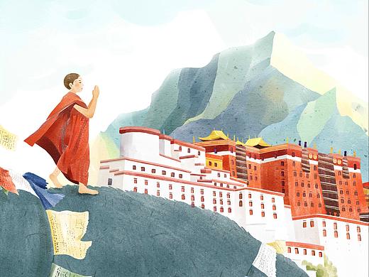 城市，西藏（个人主页-ZMzUyMjM0MDA=） - 艺术插画 - 站酷设计师朱诺Ghost原创素材 - 站酷ZCOOL