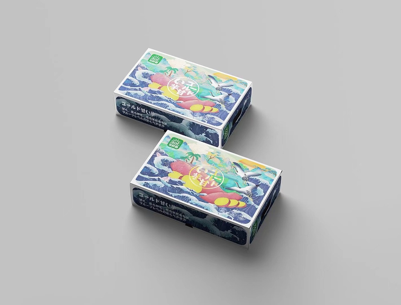 日系风格番薯礼盒包装形式