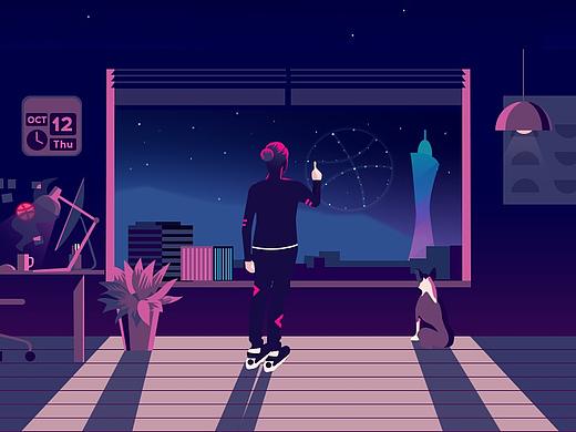 插画作品+app概念设计设计