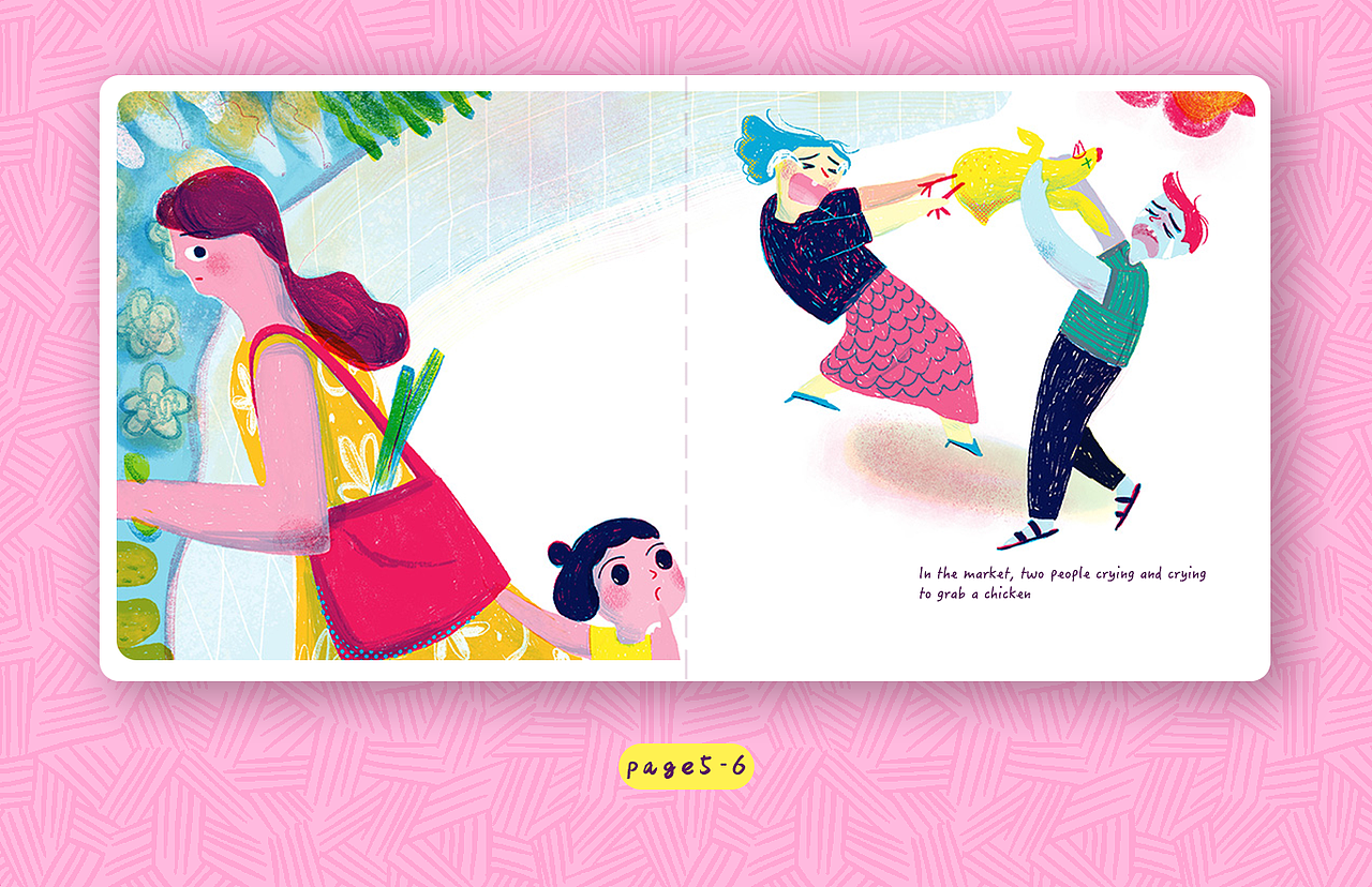 iJungle国际插画大赛入围作品《粉红云》（图ZMjE0ODEwMzUy） - 绘本 - 站酷设计师Miahoo麦片原创素材 - 站酷ZCOOL